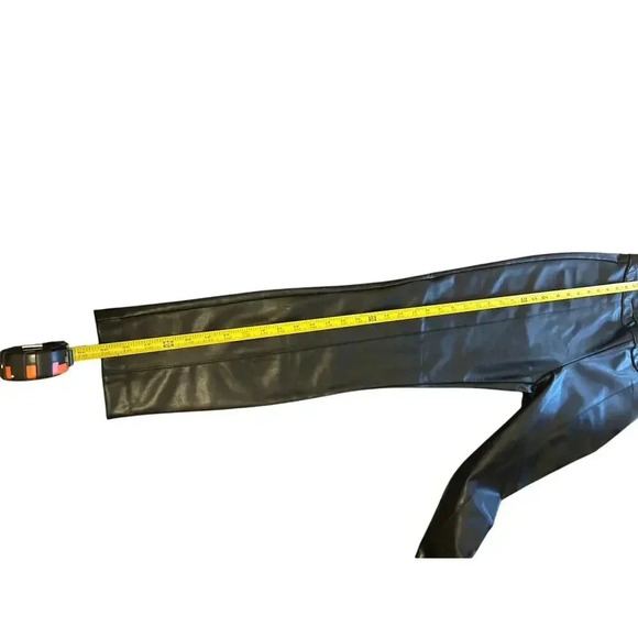 ZARA Faux Leather Side Zip Pants Black Size M - Picture 7 of 7